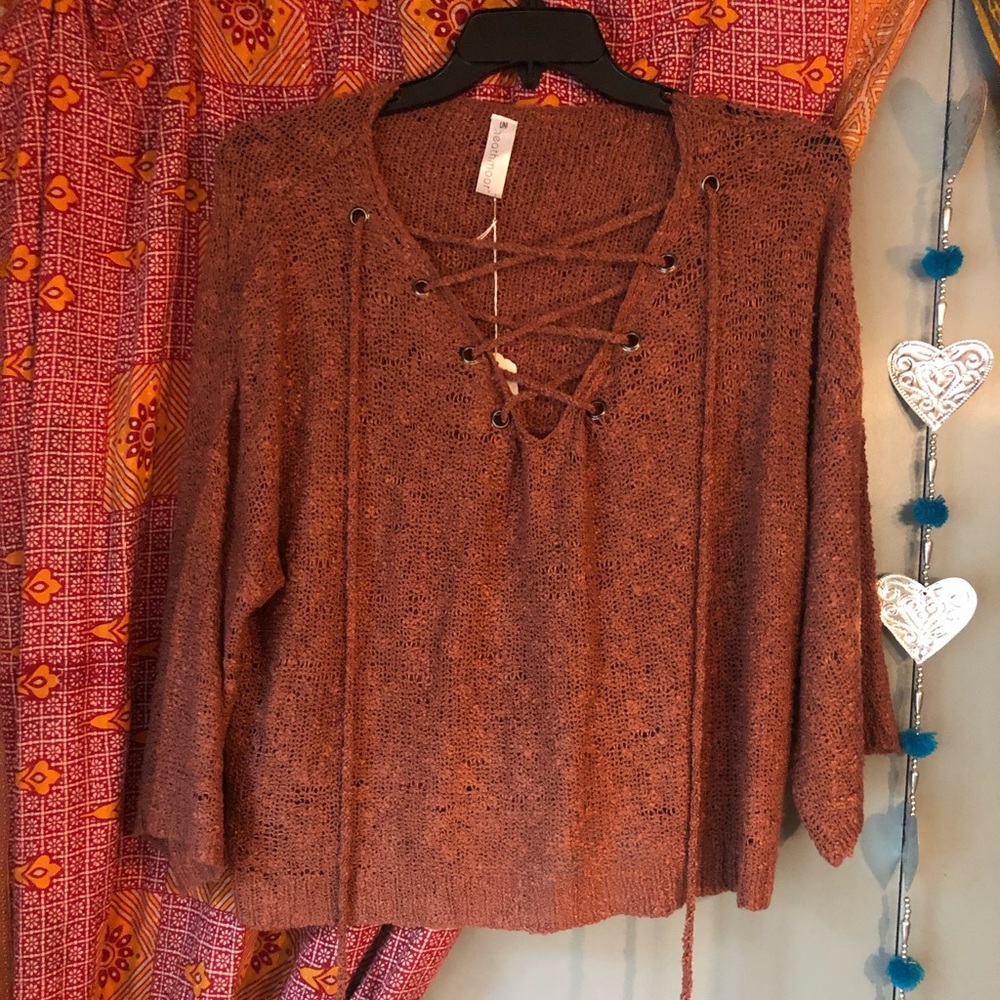 Burnt orange sweater